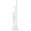 Umbra Trigem Tiered Tabletop Jewelry Organizer Freestanding Hanging Necklace, Earring and Bracelet Display, 5, Barnwood/Nickel(White/Nickel)
